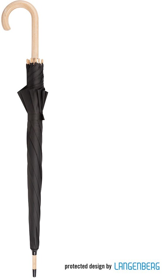Stockschirm WOOD | Schwarz