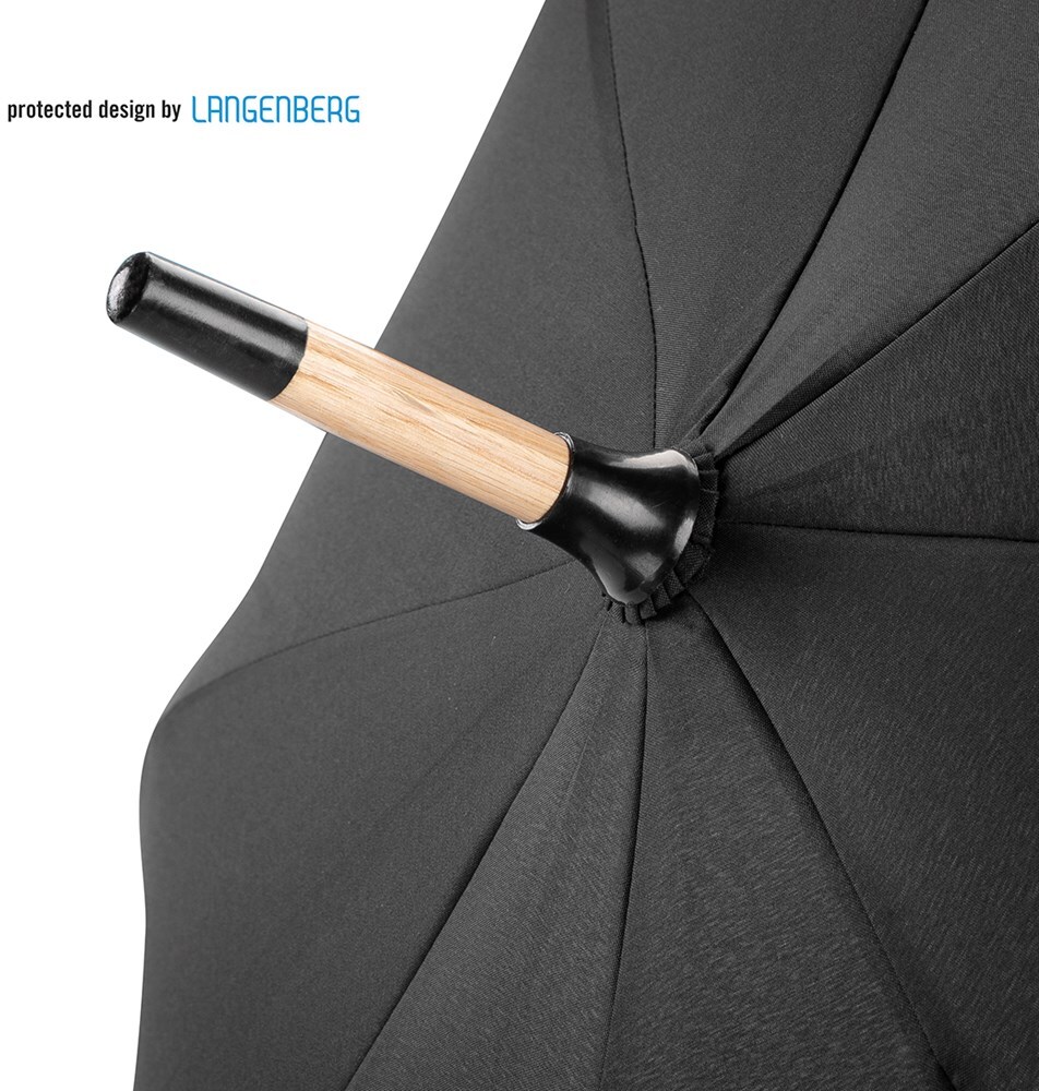 Stockschirm WOOD | Schwarz